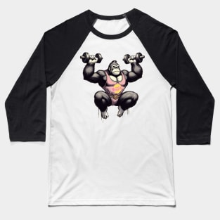 dumbbells monkey Baseball T-Shirt